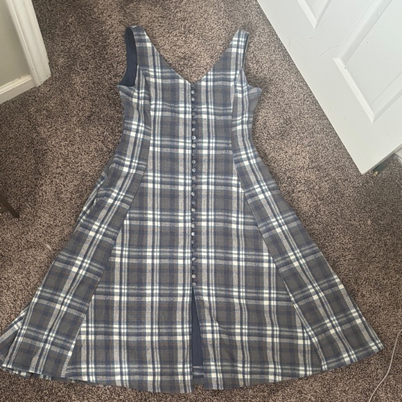 Wild Rose & Sparrow Dresses & Skirts - Elegant Plaid Blue Dress